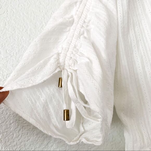 Moon River Ruched Sleeve Top - Picture 4 of 8